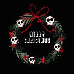 Merry Christmas Wreath With Skulls Confetti-exploding Greetings Card -Merry Moments 1 f14c726a e831 43e8 95e4 2db5d7e35b91