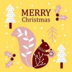 Plum Merry Christmas Scandinavian Squirrel Confetti-exploding Greetings Card -Merry Moments 1 f2722c6d 1a01 4f0c 9f51 233b7e2d75ad