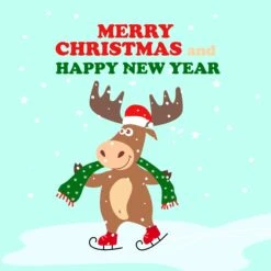 Plum Merry Christmas And Happy New Year Moose Ice Skating Confetti-exploding Greetings Card 5 Plum Merry Christmas And Happy New Year Moose Ice Skating Confetti-exploding Greetings Card -Merry Moments 1 f51c1c7f b00f 4e1b a04b 3859284160f2