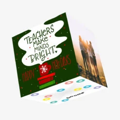 Happy Holidays Teacher A Pile Of Books And A Cup Of Cocoa Confetti-exploding Greetings Card