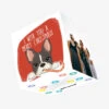 Kiwi Cute French Bulldog Merry Christmas Confetti-exploding Greetings Card