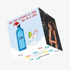 Christmas Filled With Gin & Tonic Confetti-exploding Greetings Card