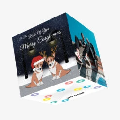 Christmas Merry Corgi-mas Confetti-exploding Greetings Card