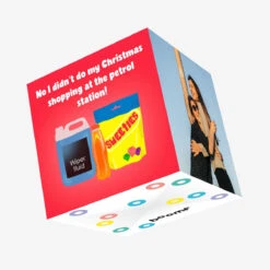 Petrol Station Shopping Christmas Confetti-exploding Greetings Card