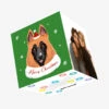 Green Themed Cute German Shepherd Merry Christmas Confetti-exploding Greetings Card -Merry Moments 3cb1a1d12dfd4d2ebf3d56a4bfe60f9b