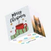 Merry Christmas Cup Of Coffee And A Scarf Confetti-exploding Greetings Card -Merry Moments 3cc98b6775469b2b42c15de4ef694448