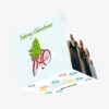 Plum Merry Christmas Bike With Christmas Tree In A Basket Confetti-exploding Greetings Card -Merry Moments 41df66efb43abb82664db614112b99c5