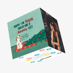 Naughty List Christmas Confetti-exploding Greetings Card