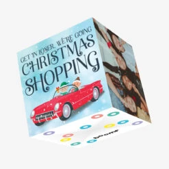 Elf Shopping Christmas Confetti-exploding Greetings Card
