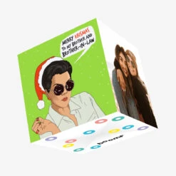 Kiwi Merry Krismas Brother And Brother-in-law Kris Jenner Confetti-exploding Greetings Card