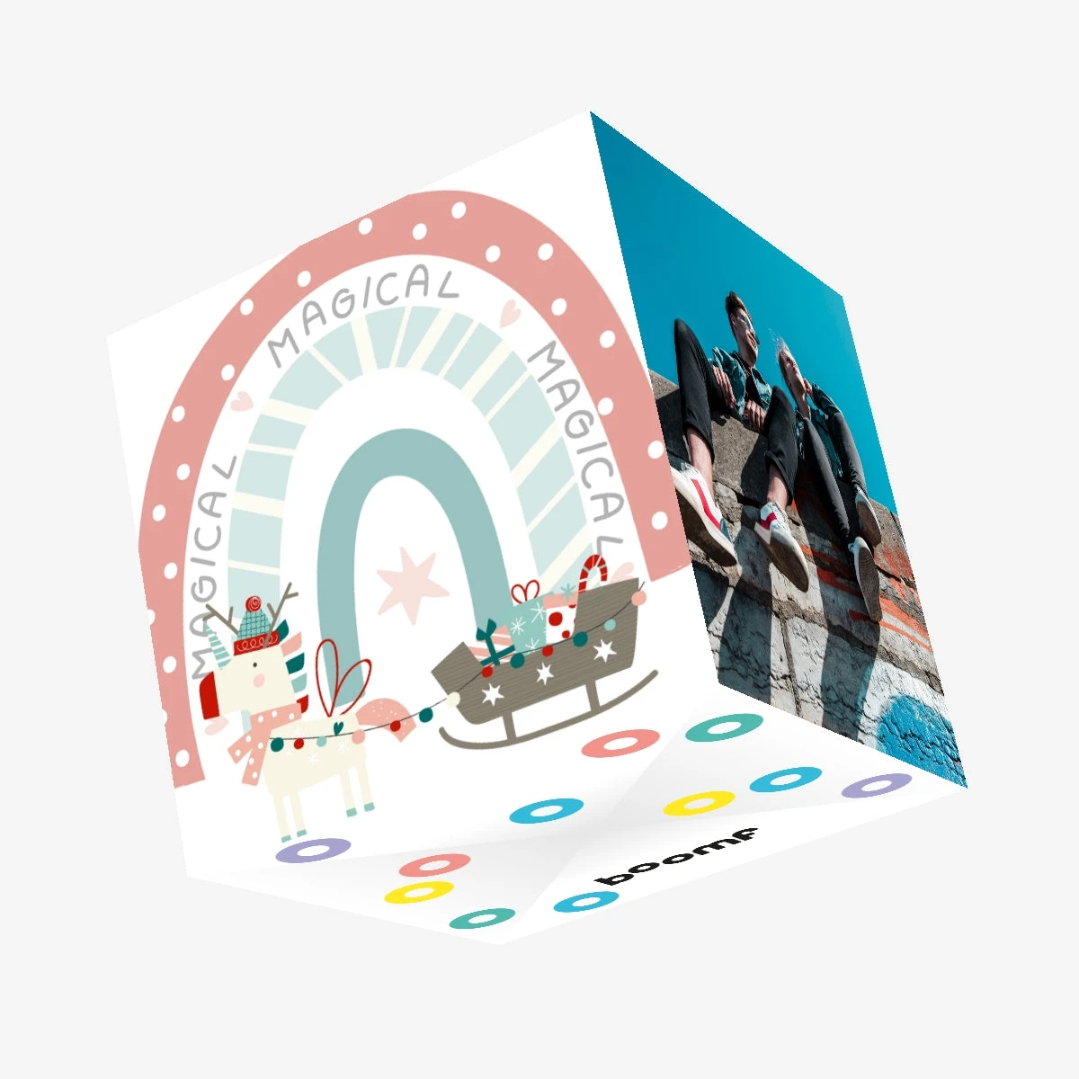 Magical Reindeer Christmas Confetti-exploding Greetings Card 3 Magical Reindeer Christmas Confetti-exploding Greetings Card