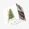Merry Christmas Cute Rabit Decorating Christmas Tree Confetti-exploding Greetings Card -Merry Moments 570d788eef81d01fcb7191449fabf7b3