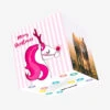 Merry Christmas White Horse With Deer Horns Confetti-exploding Greetings Card -Merry Moments 648d5b1e61606b90ebe0149e2b02a46b