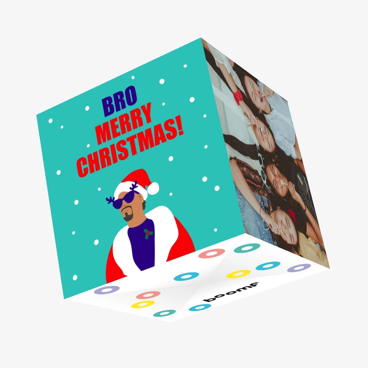 Plum Merry Christmas Bro Snoop Dogg Confetti-exploding Greetings Card 3 Plum Merry Christmas Bro Snoop Dogg Confetti-exploding Greetings Card