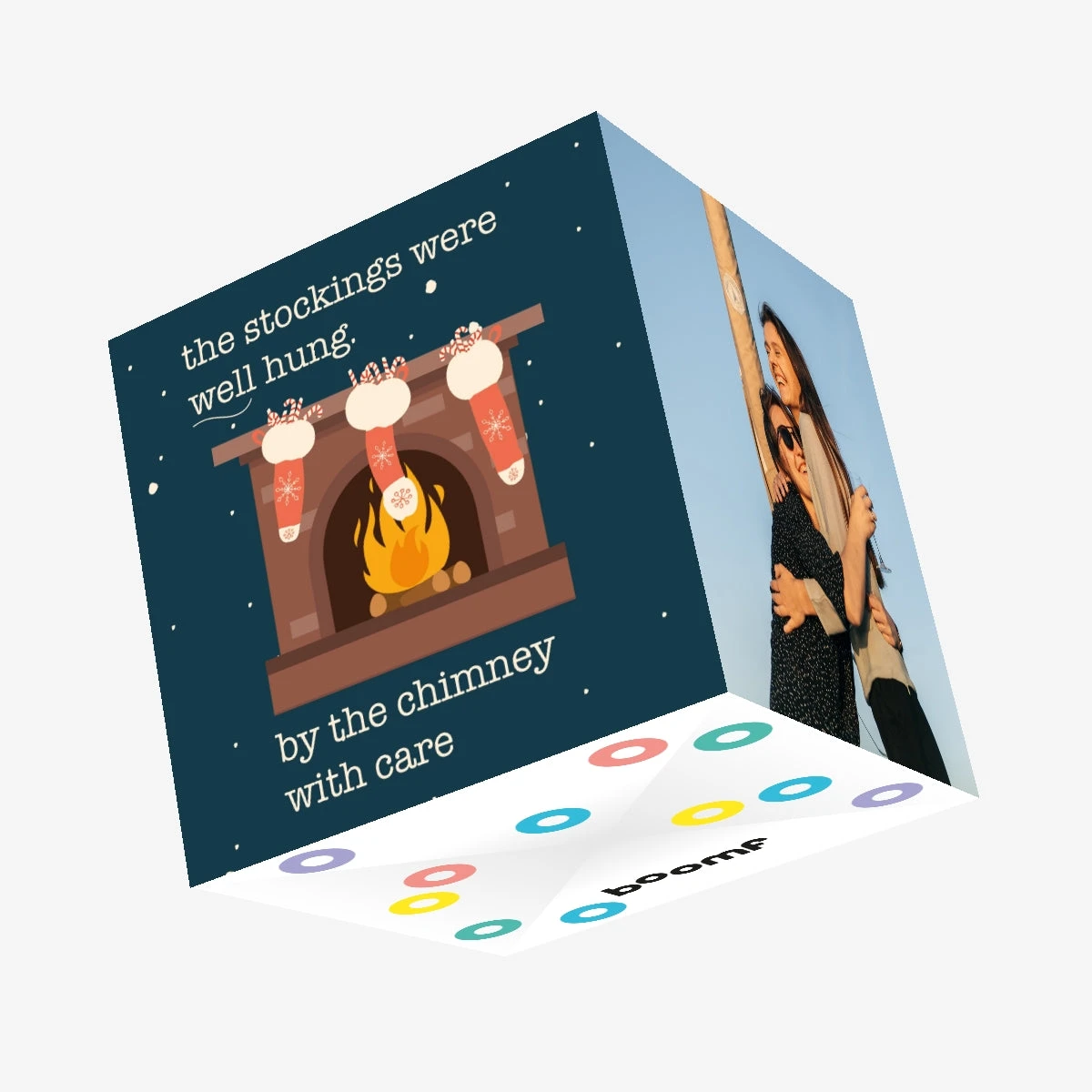 Well Hung Stockings Christmas Confetti-exploding Greetings Card 3 Well Hung Stockings Christmas Confetti-exploding Greetings Card