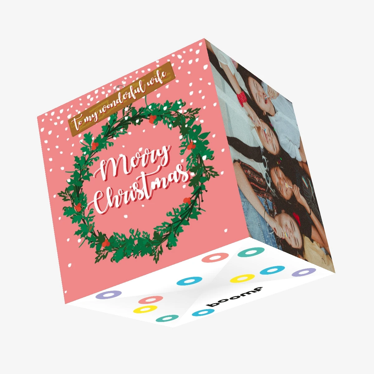 Merry Christmas Wonderful Wife Confetti-exploding Greetings Card 3 Merry Christmas Wonderful Wife Confetti-exploding Greetings Card