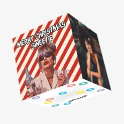 Absolutely Fabulous Patsy Stone Christmas Confetti-exploding Greetings Card