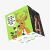 Kiwi Merry Christmas Funny Deer Golf Confetti-exploding Greetings Card -Merry Moments 7bb54cf6fdaf2ff25e3eb0ef7748f1ea