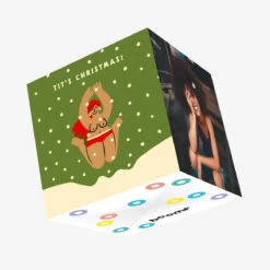 Tit's Christmas Naked Lady Christmas Confetti-exploding Greetings Card
