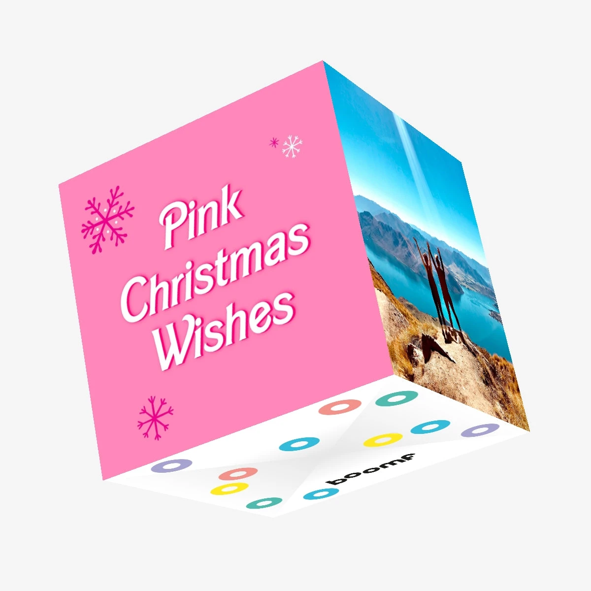 Pink Christmas Wishes Christmas Confetti-exploding Greetings Card 3 Pink Christmas Wishes Christmas Confetti-exploding Greetings Card