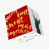 Merry First Christmas Together Minimalist Confetti-exploding Greetings Card -Merry Moments 7fd38f4f55cd4691746ad9bc26428d3a