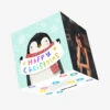 Happy Christmas Cute Penguin Confetti-exploding Greetings Card -Merry Moments 827fd19339f8675892106d84d02ff325