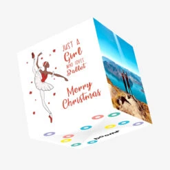 Merry Christmas Beautiful Ballerina Confetti-exploding Greetings Card