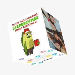 Kiwi Merry Christmas Amazing Step Brother Funny Fish Confetti-exploding Greetings Card