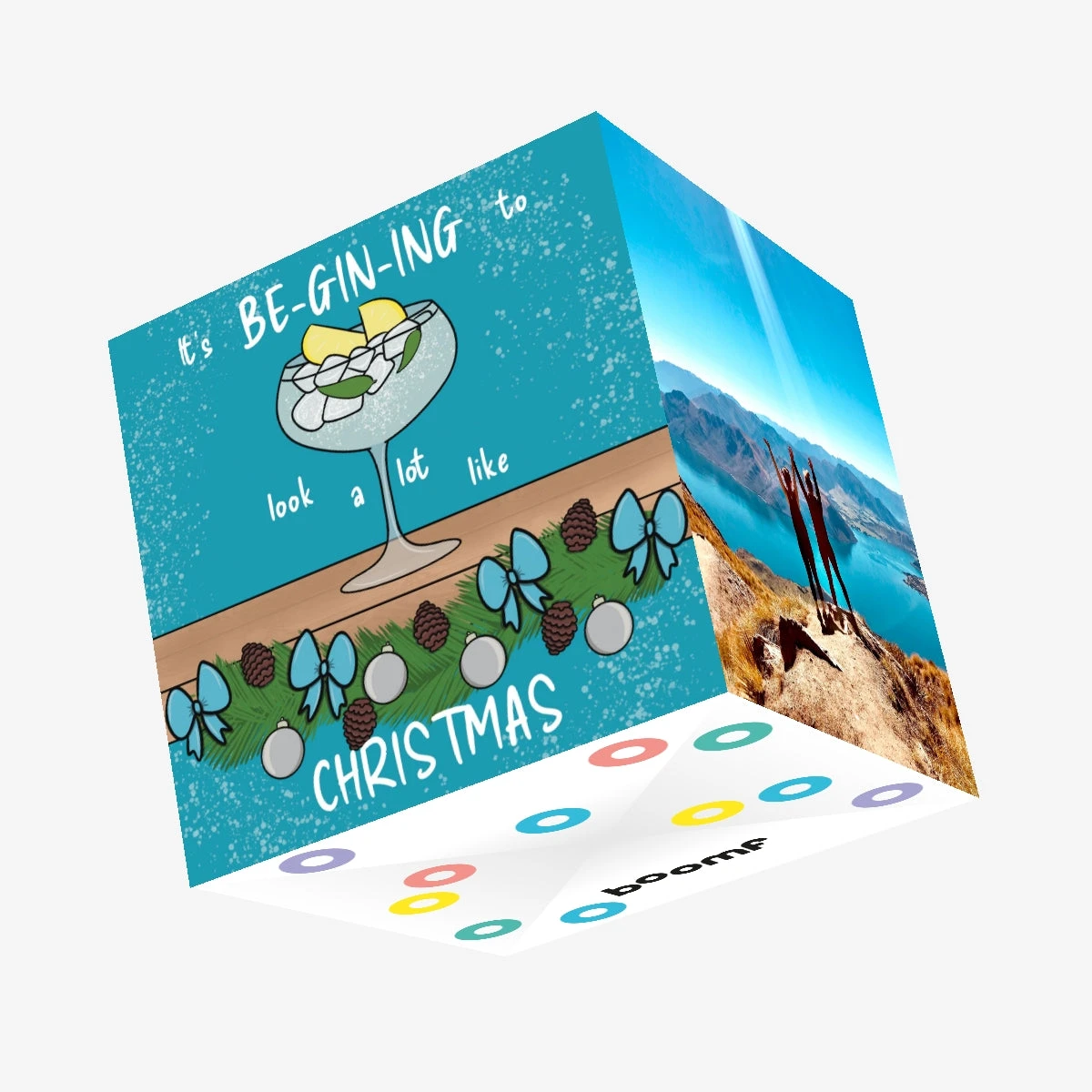Be-Gin-Ing Christmas Confetti-exploding Greetings Card 3 Be-Gin-Ing Christmas Confetti-exploding Greetings Card