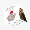 Merry Christmas Cute Baby Elephant Confetti-exploding Greetings Card -Merry Moments 9d2ab18fd60f0acc1a87f5ae3482897d