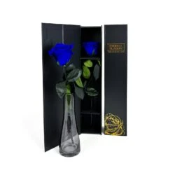 Everlasting Single Long Stem Royal Blue Rose