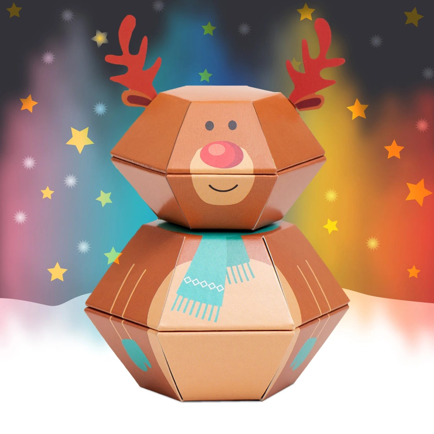 Reindeer Personalised 3D Pop-up Confetti Wild Card 3 Reindeer Personalised 3D Pop-up Confetti Wild Card