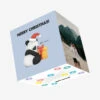 Merry Christmas Cute Panda With Gift Confetti-exploding Greetings Card -Merry Moments a1d1a17624f98e9d8499c81155db2034