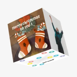 Christmas Socks Merry Christmas To You Confetti-exploding Greetings Card