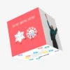 Merry First Christmas Together Cute Snowflakes Confetti-exploding Greetings Card -Merry Moments a6fdf8e93c4049288b9b76315a7b5a54