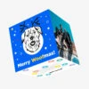 Blue Themed Border Terrier Merry Woofmas Confetti-exploding Greetings Card -Merry Moments a87e9c1223265ba2f95c7ab522631bb4