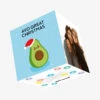 Avocado Great Christmas Confetti-exploding Greetings Card -Merry Moments aafc94d813a9953959ee55cf0abc4a49