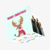 Plum Merry Christmas Happy Moose Ice Skating Confetti-exploding Greetings Card -Merry Moments ad19fac4f2e36240adda225baf5dabb2