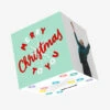 Merry Christmas To You Green Minimalist Confetti-exploding Greetings Card -Merry Moments af5c3d484eb0332c72574bb374bb3a5a