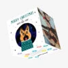 Cute German Shepherd In Sweater Merry Christmas Confetti-exploding Greetings Card -Merry Moments b19170d977850d844f6b22e7ef7dee08