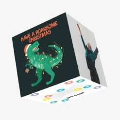 Have A Roarsome Christmas Dinosaur Confetti-exploding Greetings Card