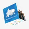 Merry Christmas Cute Polar Bear Confetti-exploding Greetings Card -Merry Moments ba556c2d97b206d571c7b66b31c5251e