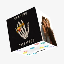 Seasons Creepings Dark Christmas Confetti-exploding Greetings Card