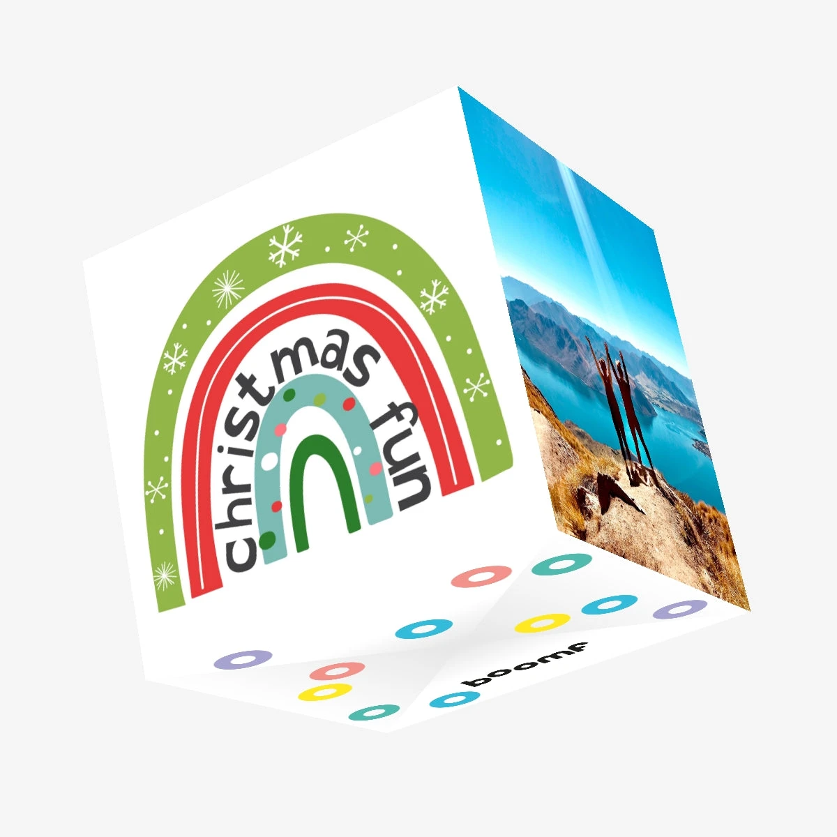 Rainbow Christmas Fun Confetti-exploding Greetings Card 3 Rainbow Christmas Fun Confetti-exploding Greetings Card