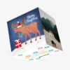 Merry Christmas Moose With A Gift Confetti-exploding Greetings Card -Merry Moments bf55bec644851fa84df7a024acfb92b4