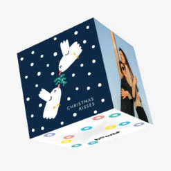 Cute Doves Mistletoe Christmas Confetti-exploding Greetings Card