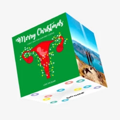 Merry Christmas From The Bump Mother's Womb Confetti-exploding Greetings Card