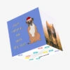 Merry Christmas And Happy New Year Bulldog Blue Theme Confetti-exploding Greetings Card -Merry Moments cecc63684469e43349c6e3d7202014fe