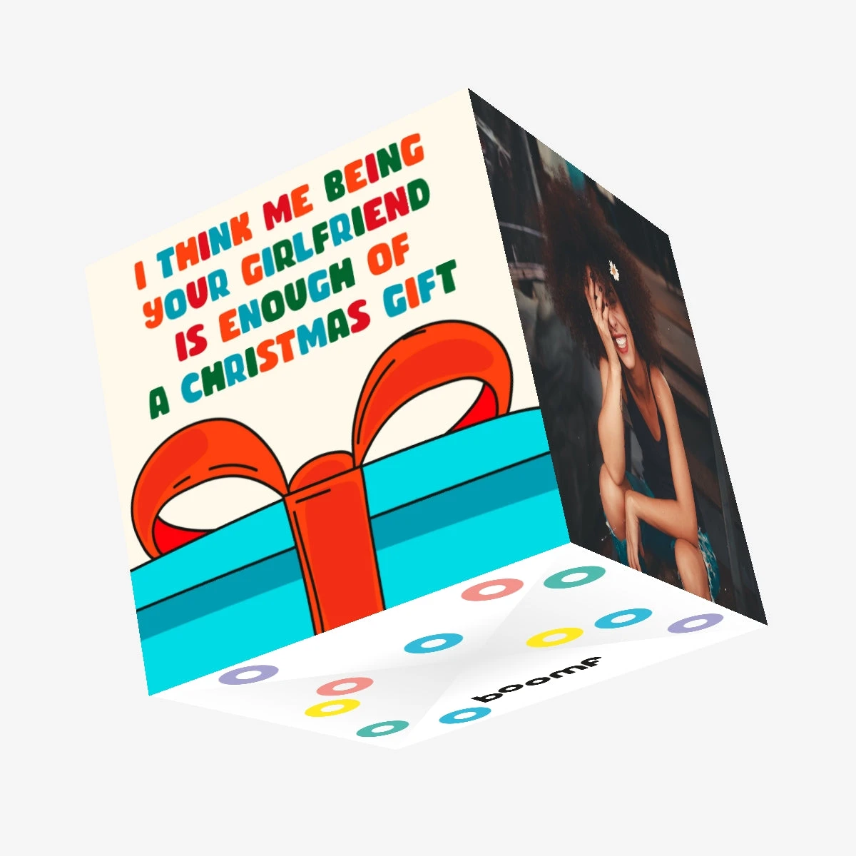Merry First Christmas Boyfriend Being Your Girfriend Is Enough Of A Christmas Gift Confetti-exploding Greetings Card 3 Merry First Christmas Boyfriend Being Your Girfriend Is Enough Of A Christmas Gift Confetti-exploding Greetings Card
