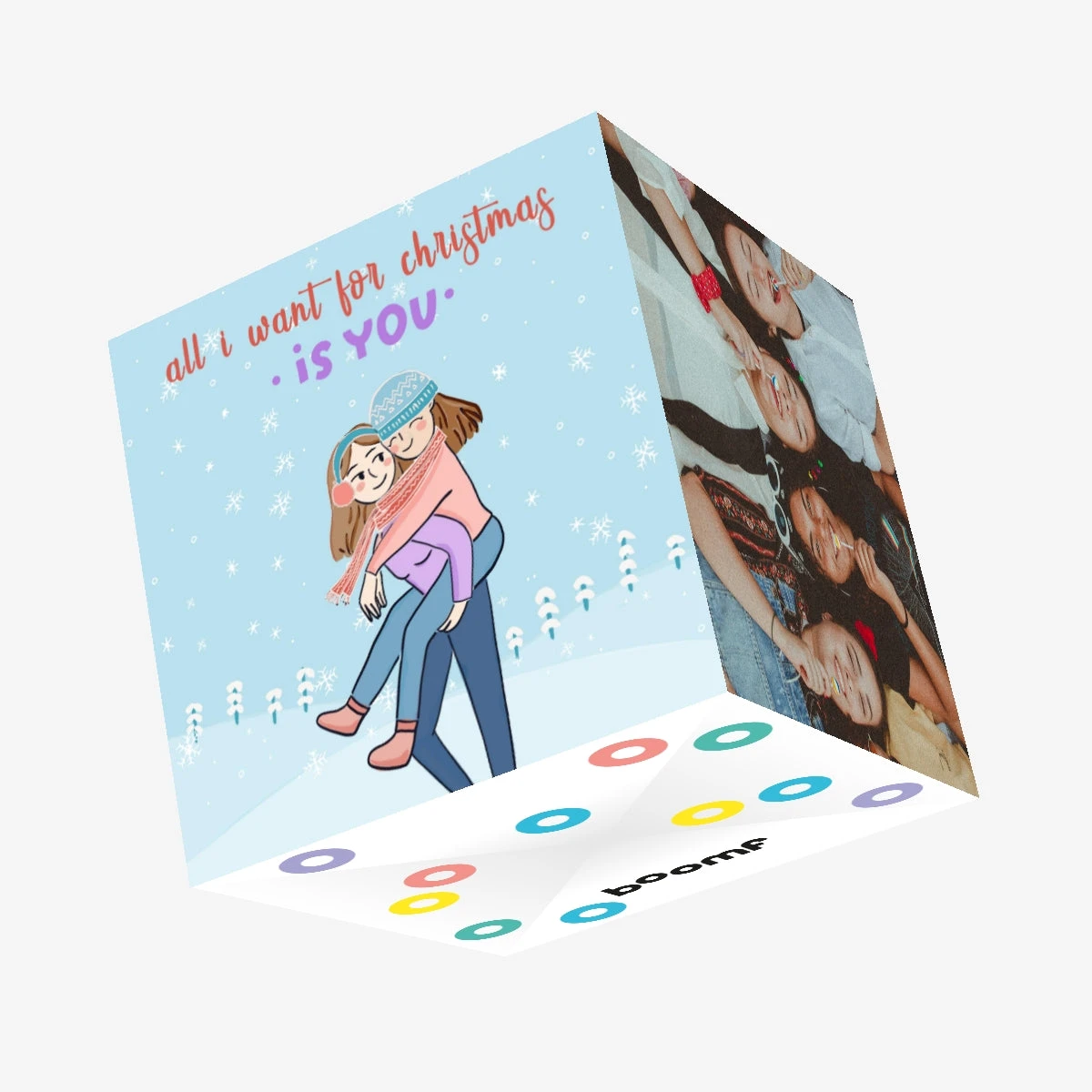 Lesbian Couple All I Want For Christmas Confetti-exploding Greetings Card 3 Lesbian Couple All I Want For Christmas Confetti-exploding Greetings Card